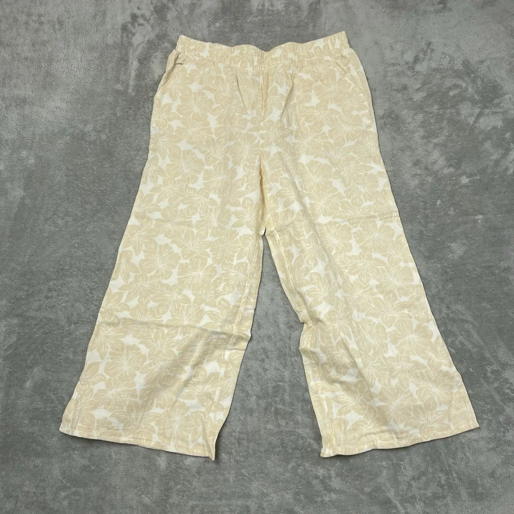 Hurley Women's XL Casual Pants Tan Cotton d1097 - Picture 3 of 8